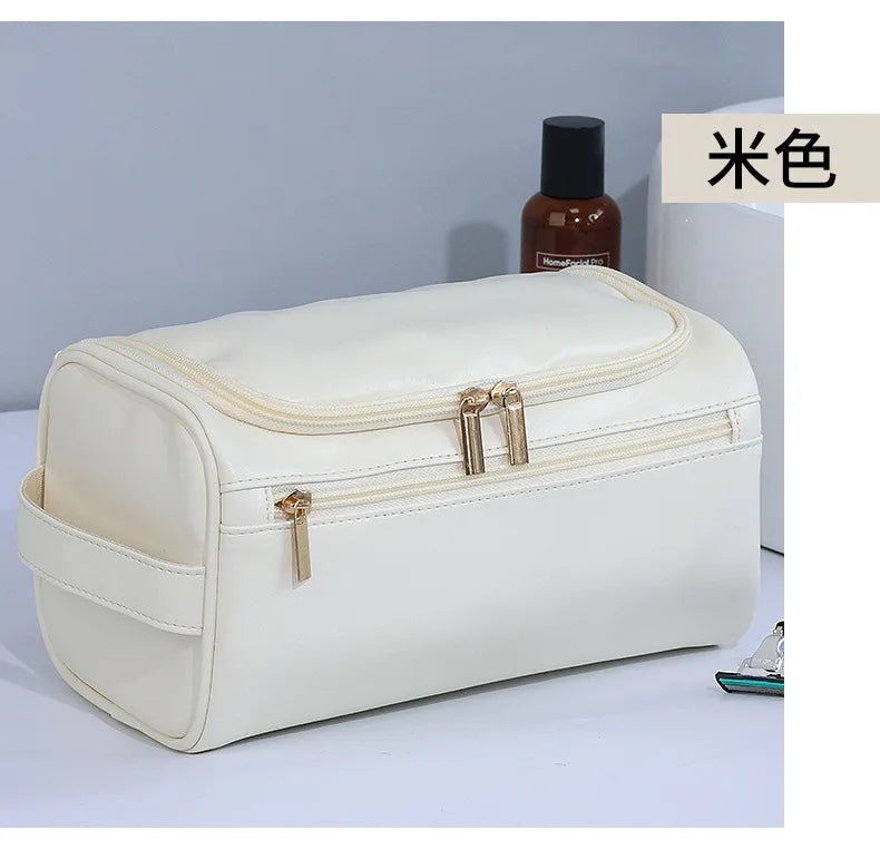 Men Vintage Luxury Toiletry Bag Travel Necessary Business Cosmetic Makeup Cases Male Hanging Storage Organizer Wash Bags - Checkouts UK