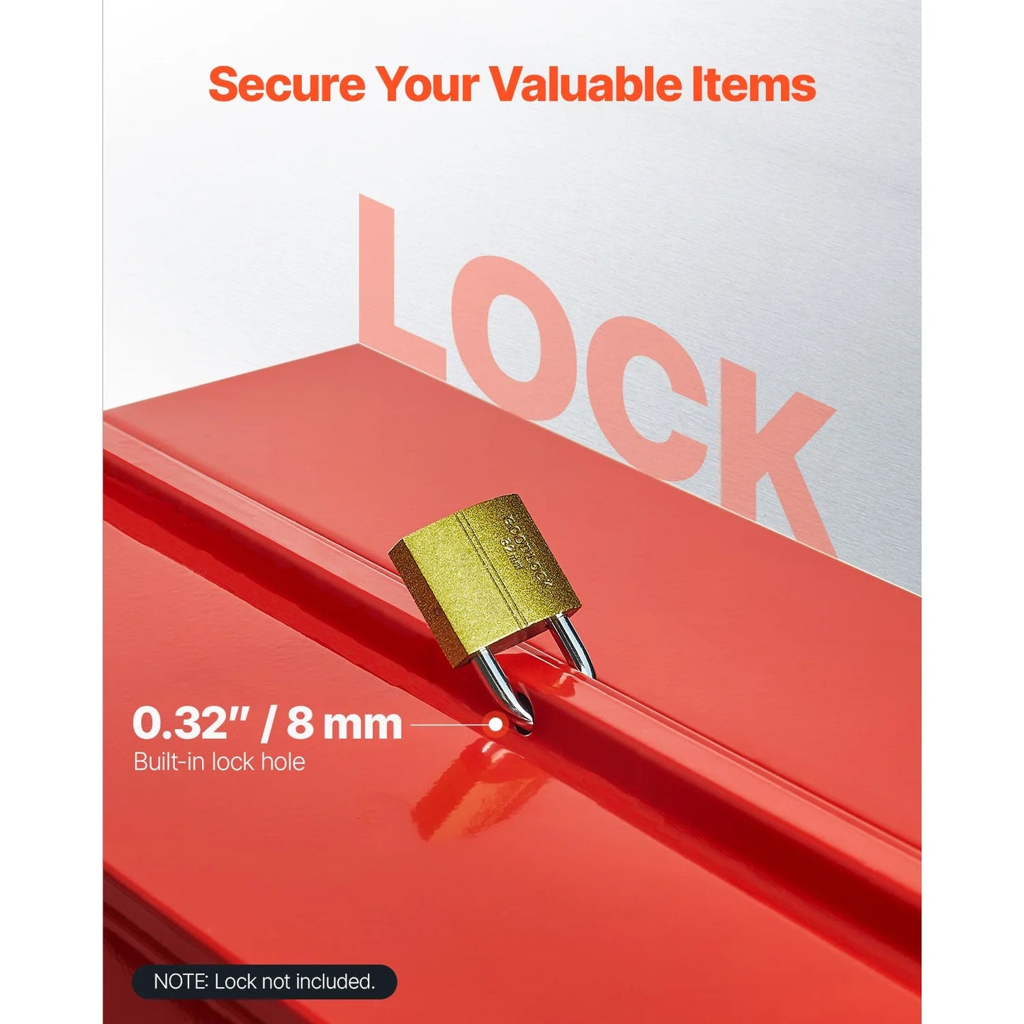 Metal Tool Box 2 - Tier 3 - Tray Portable Folding Tool Chest Organizer with Handle & Lock Toolbox for Factory Repair Shop - Checkouts USA