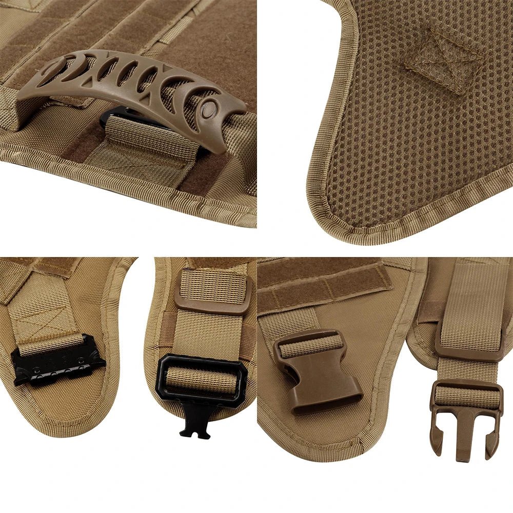 Military Large Dog Harness Training Pet Vest for French Bulldog German Shepherd Malinois Tactical Harnesses For Dogs Accessories - Checkouts UK