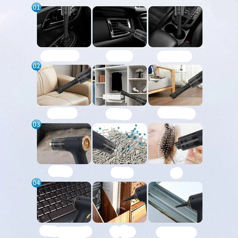 Mini Car Vacuum Cleanerhttps://ae01.alicdn.com/kf/S3375576ed4e646eaaa4779af981e0506D.png Cordless Powerful Wireless Car Cleaner HandHeld Portable Vacuum Cleaner Air Gun - Checkouts UK