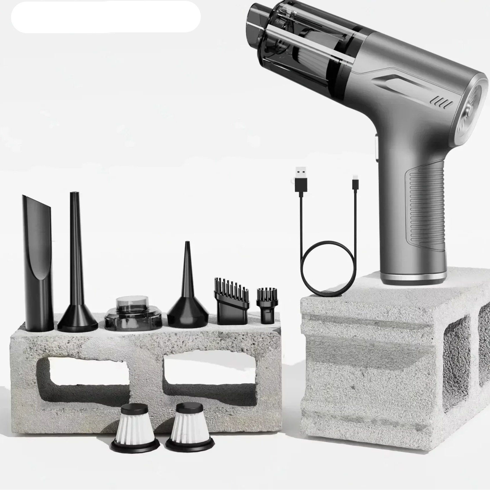 Mini Car Vacuum Cleanerhttps://ae01.alicdn.com/kf/S3375576ed4e646eaaa4779af981e0506D.png Cordless Powerful Wireless Car Cleaner HandHeld Portable Vacuum Cleaner Air Gun - Checkouts UK