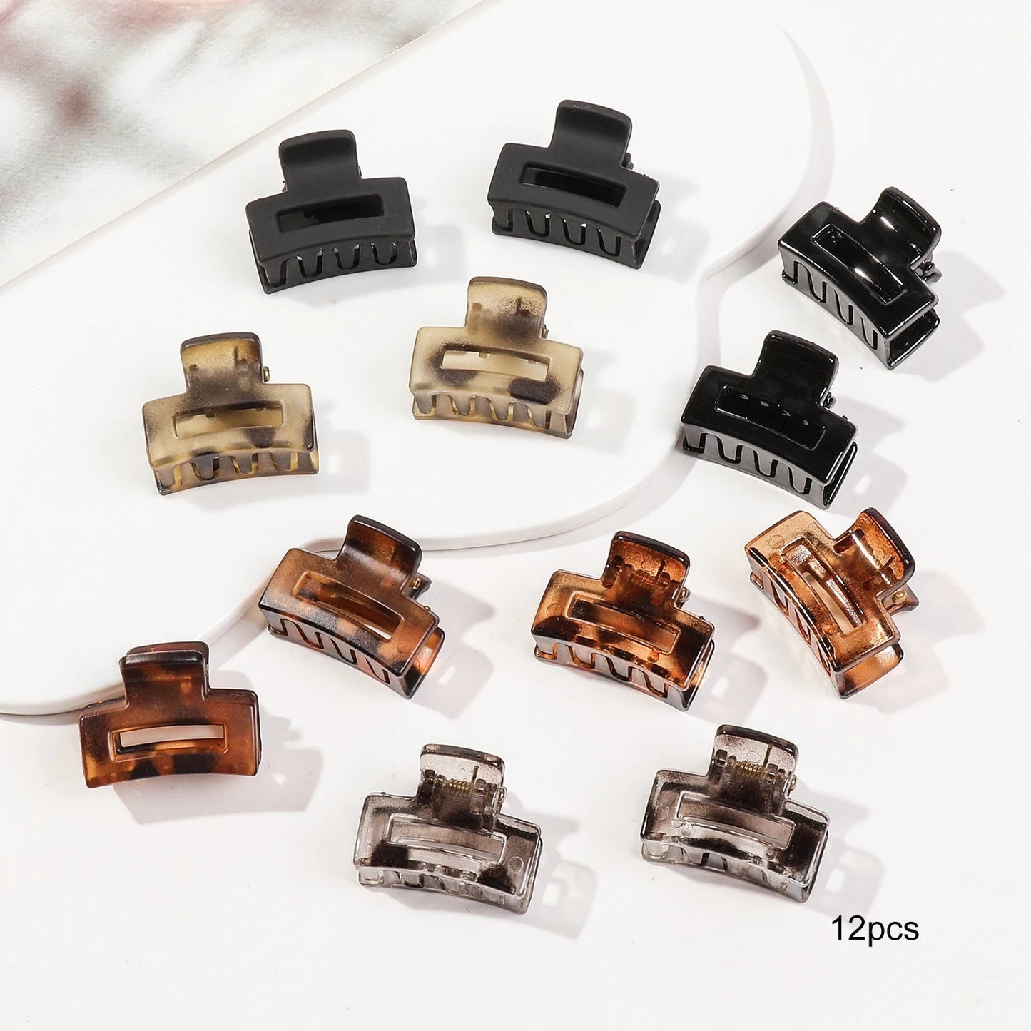 Mini Flower Hair Clips Pack for Women - Creaseless Styling Claw Clips for Bangs and Tiny Hair Styling - Checkouts UK