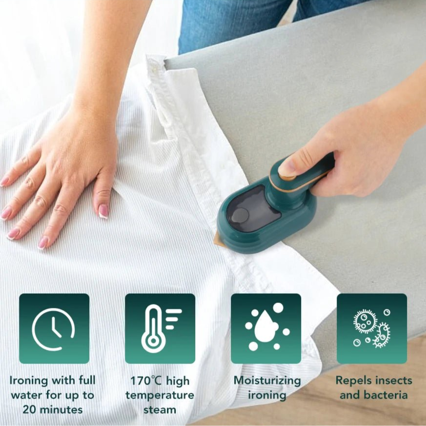 Mini Garment Steamer Steam Iron Handheld Portable Home Travelling For Clothes Ironing Wet Dry Ironing Machine - Checkouts UK