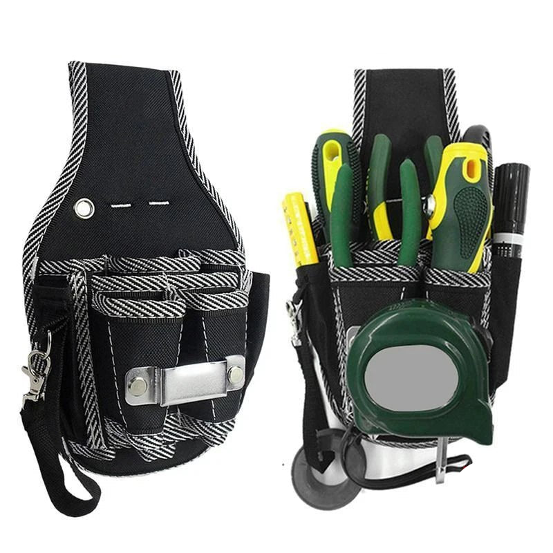 Multifunctional Tool Bag Nylon Fabric Tool Belt Screwdriver Kit Holder Tool Bag Pocket Pouch Bag Electrician Waist Pocket Case - Checkouts UK