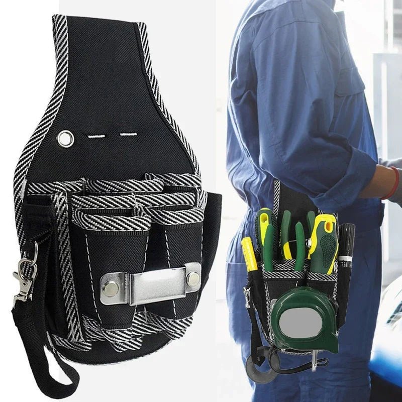 Multifunctional Tool Bag Nylon Fabric Tool Belt Screwdriver Kit Holder Tool Bag Pocket Pouch Bag Electrician Waist Pocket Case - Checkouts UK