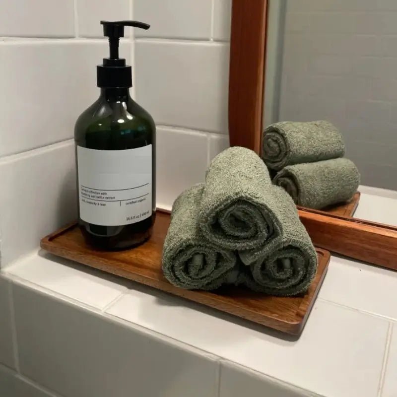 Natural Wooden Tray Rectangular Plate Fruit Snacks Food Storage Trays Hotel Home Serving Tray Decorate Supplies - Checkouts UK