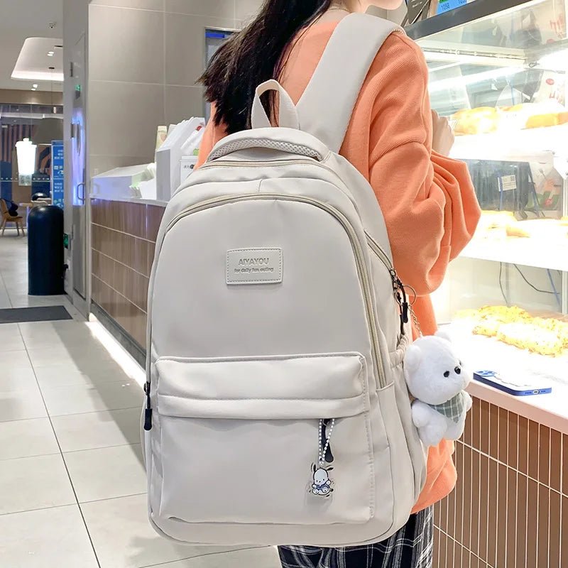 New Female Fashion Lady High Capacity Waterproof College Backpack Trendy Women Laptop School Bags Cute Girl Travel Book Bag Cool - Checkouts UK