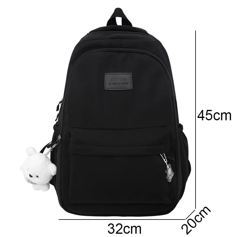 New Female Fashion Lady High Capacity Waterproof College Backpack Trendy Women Laptop School Bags Cute Girl Travel Book Bag Cool - Checkouts UK