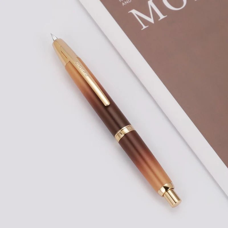 new JinHao 10 Fountain Pen Press matte black F/EF Nib Stationery Office School Supplies Gift Ink Pens - Checkouts USA