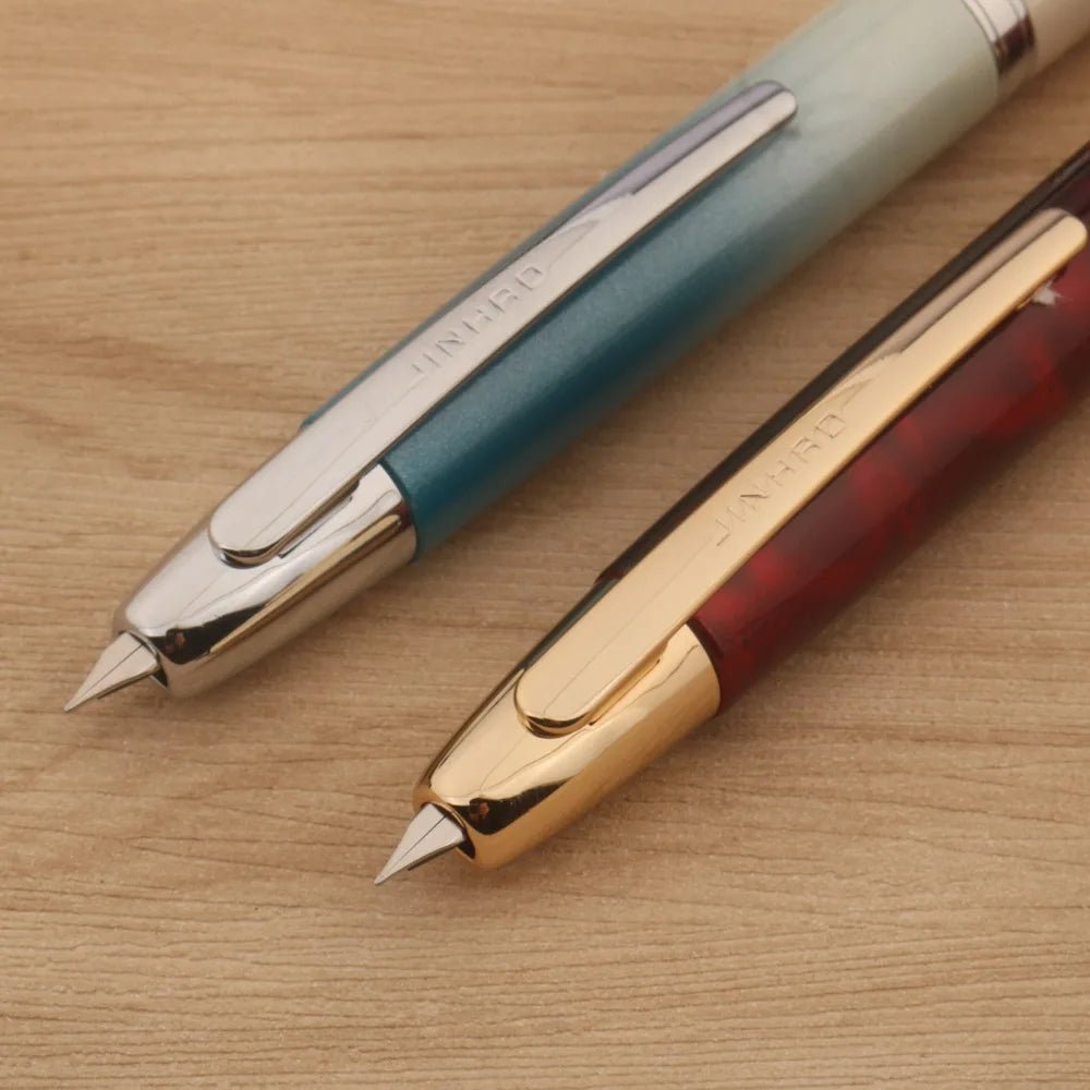 new JinHao 10 Fountain Pen Press matte black F/EF Nib Stationery Office School Supplies Gift Ink Pens - Checkouts USA