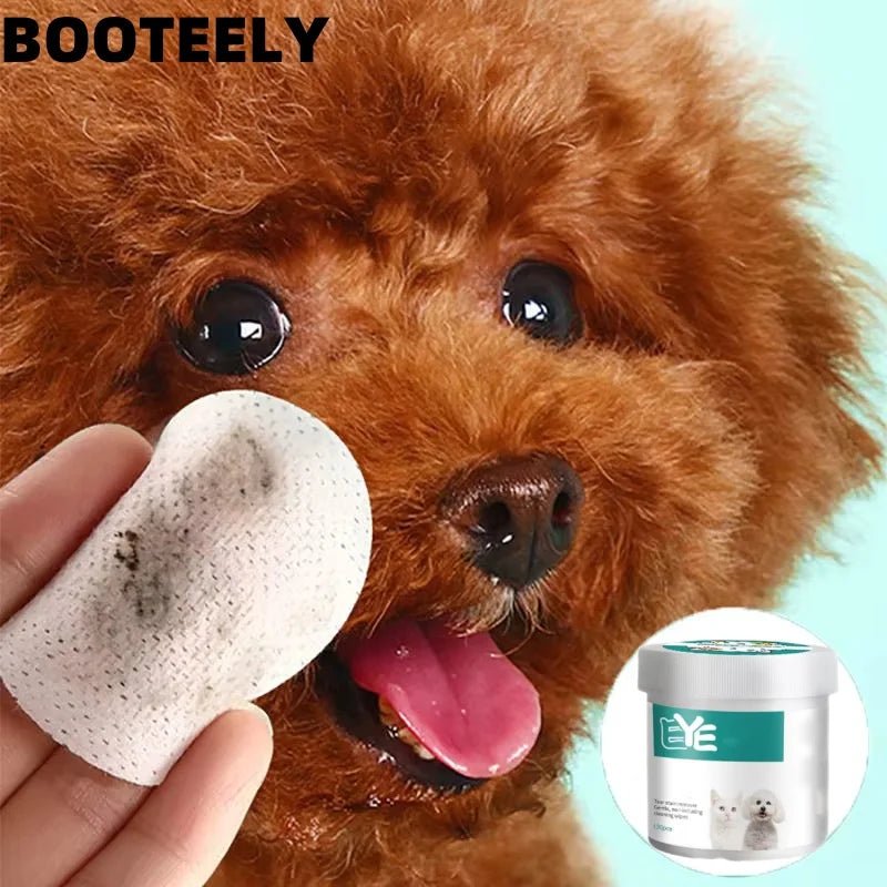 New Pet Eye Wipes Cats And Dogs Tearmark Wet Wipes Cats And Dogs Universal No Irritation Cleaning Products 130 Canned Wipes - Checkouts UK