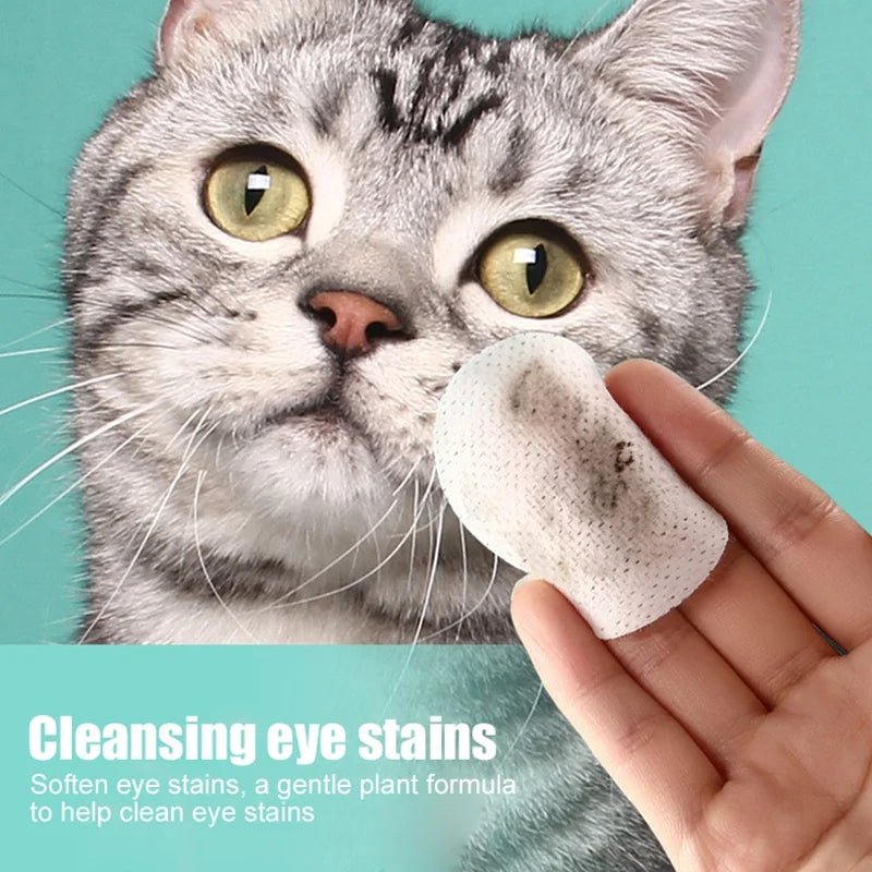 New Pet Eye Wipes Cats And Dogs Tearmark Wet Wipes Cats And Dogs Universal No Irritation Cleaning Products 130 Canned Wipes - Checkouts UK