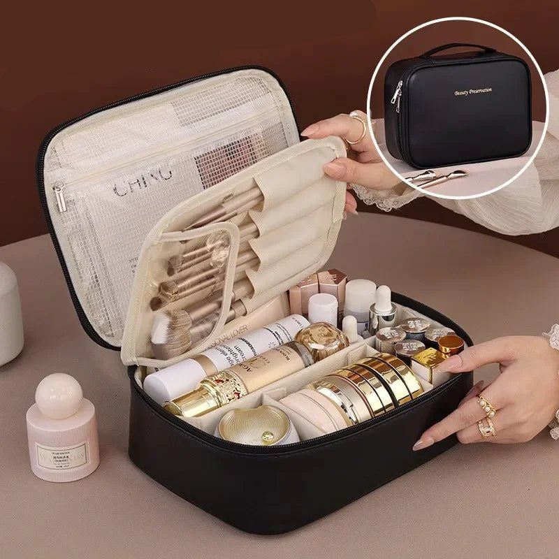 New Women's Cosmetic Bag Portable Storage Bag Large Capacity Luxury Makeup Bag Travel Organizer Essentials Toiletry Bags - Checkouts UK