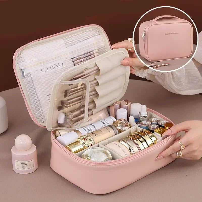 New Women's Cosmetic Bag Portable Storage Bag Large Capacity Luxury Makeup Bag Travel Organizer Essentials Toiletry Bags - Checkouts UK