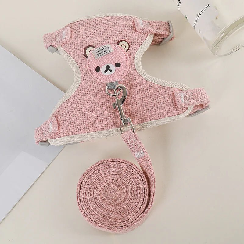 Newest Cute Rabbit Harness and Leash Set Bunny Pet Accessories Vest Harnesses Rabbit Leashes for Outdoor Walking Pets Supplies - Furbury