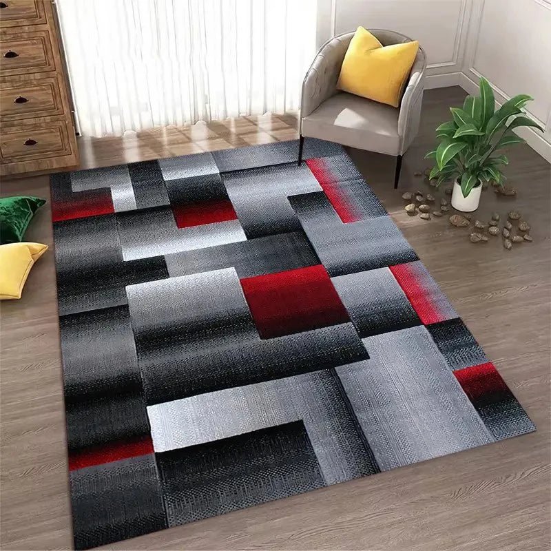 Nordic Style Area Rug Abstract Geometric Carpet Non - Slip Washable Carpet for Living Room Bedroom and Home Decor Floor Mat - Checkouts UK