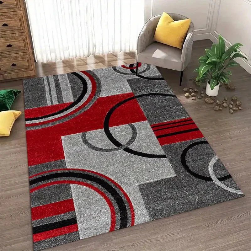Nordic Style Area Rug Abstract Geometric Carpet Non - Slip Washable Carpet for Living Room Bedroom and Home Decor Floor Mat - Checkouts UK