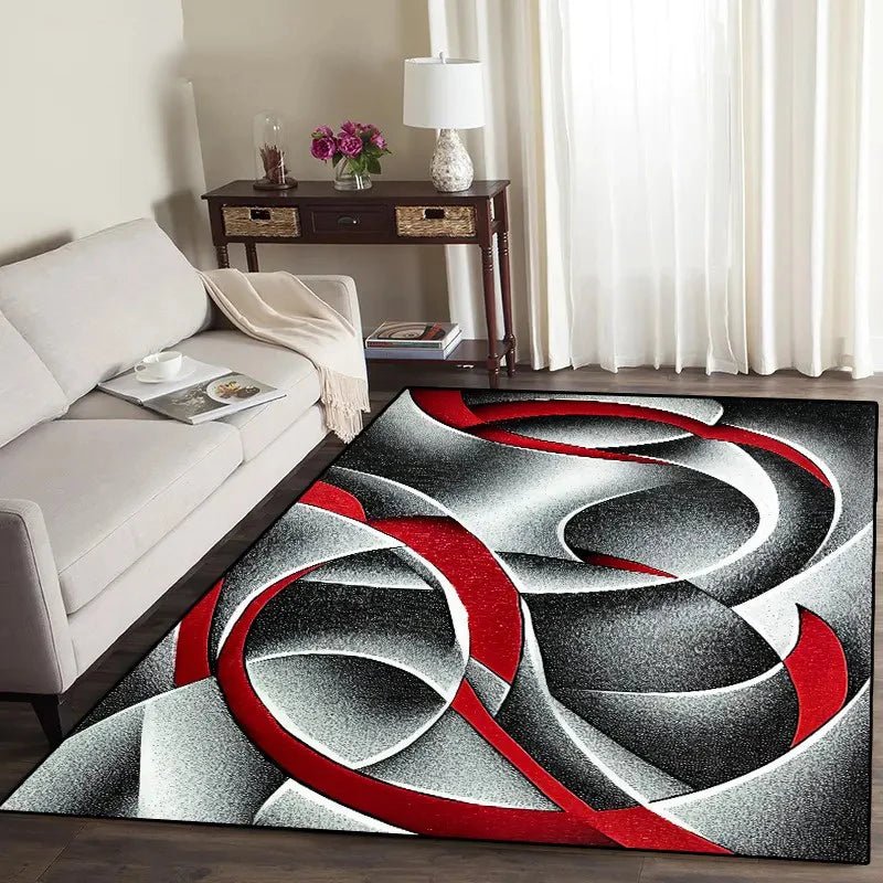 Nordic Style Area Rug Abstract Geometric Carpet Non - Slip Washable Carpet for Living Room Bedroom and Home Decor Floor Mat - Checkouts UK