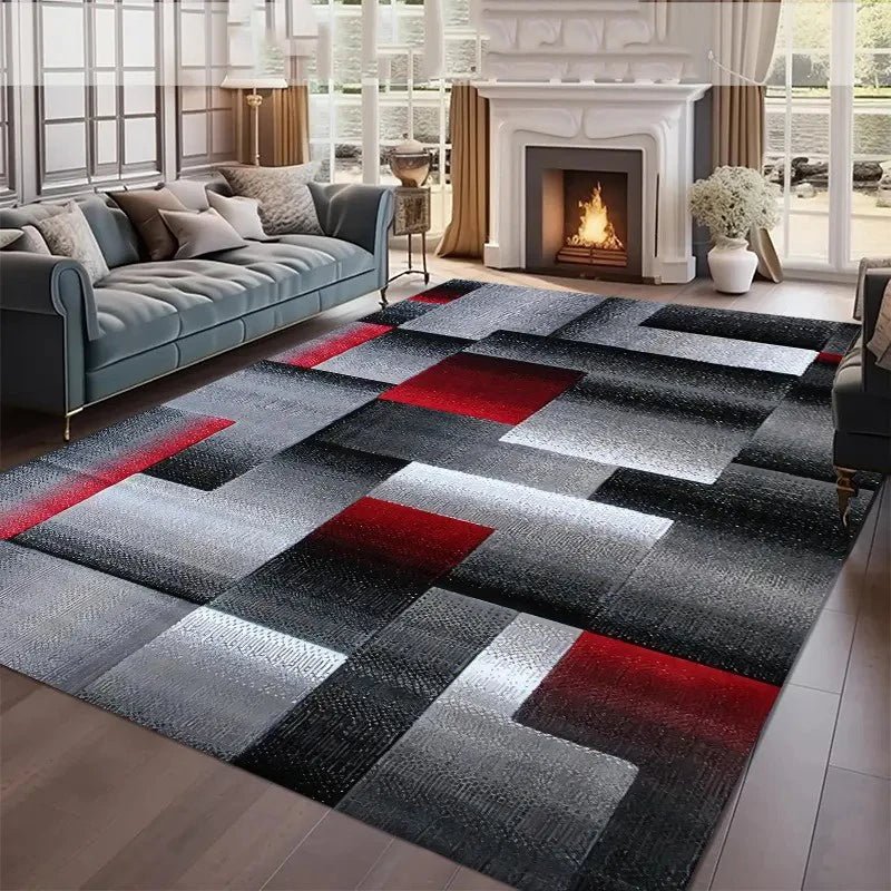 Nordic Style Area Rug Abstract Geometric Carpet Non - Slip Washable Carpet for Living Room Bedroom and Home Decor Floor Mat - Checkouts UK