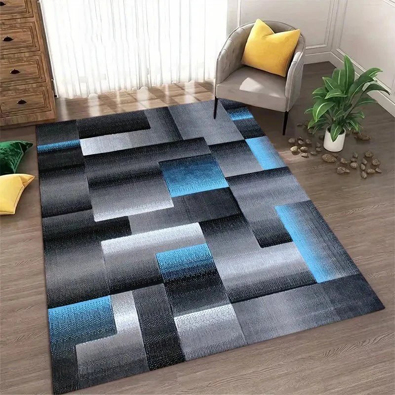 Nordic Style Area Rug Abstract Geometric Carpet Non - Slip Washable Carpet for Living Room Bedroom and Home Decor Floor Mat - Checkouts UK