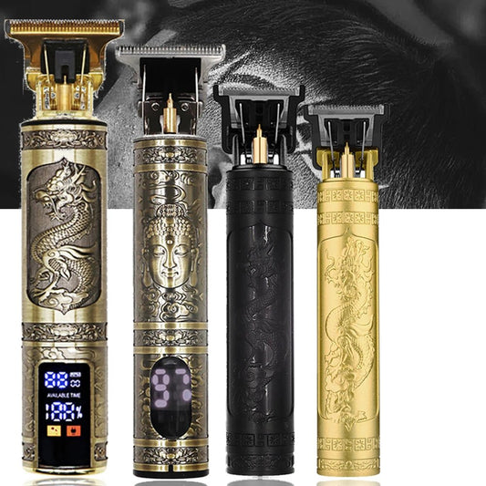 OHS Rechargeable Vintage T9 Cordless Hair Cutting Machine Electric Shaver For Man Hair Clipper Barber Trimmer Beard Razors - Checkouts USA