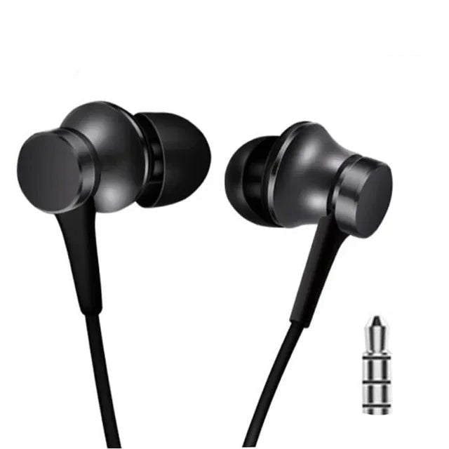 Original Xiaomi Bass Sound Earphone Wired 3.5MM In - ear Sport Music Headphone with Mic HiFi Gaming Headset For Android Smartphone - Checkouts UK