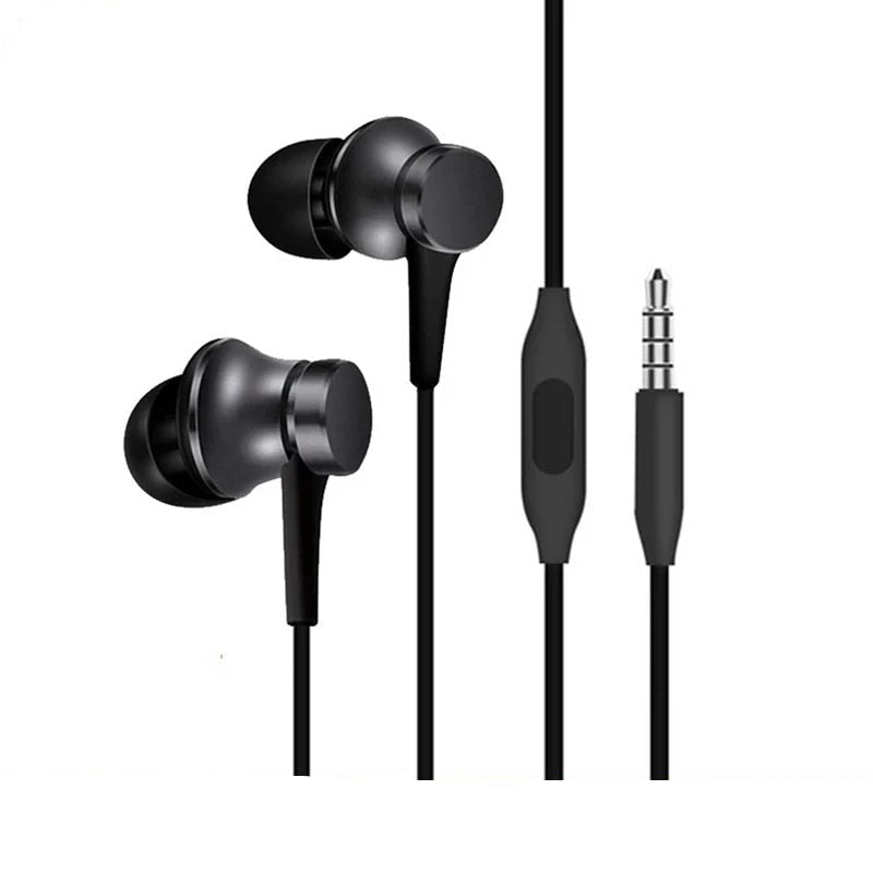 Original Xiaomi Bass Sound Earphone Wired 3.5MM In - ear Sport Music Headphone with Mic HiFi Gaming Headset For Android Smartphone - Checkouts UK