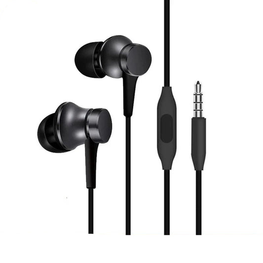 Original Xiaomi Bass Sound Earphone Wired 3.5MM In - ear Sport Music Headphone with Mic HiFi Gaming Headset For Android Smartphone - Checkouts UK