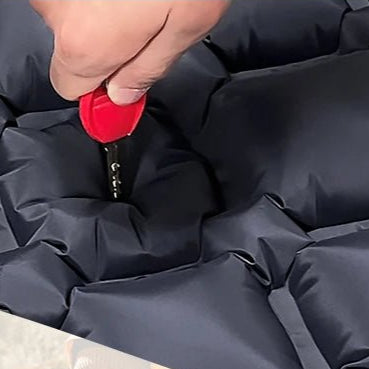 Outdoor Camping Sleeping Pad Folding Sleep Mat Beach Inflat Mattress with Pillows Ultralight Air Mat Travel Hiking New - Checkouts UK