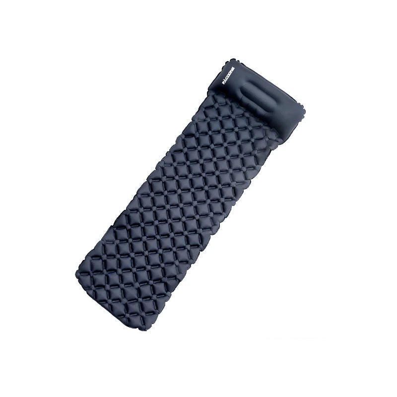 Outdoor Camping Sleeping Pad Folding Sleep Mat Beach Inflat Mattress with Pillows Ultralight Air Mat Travel Hiking New - Checkouts UK