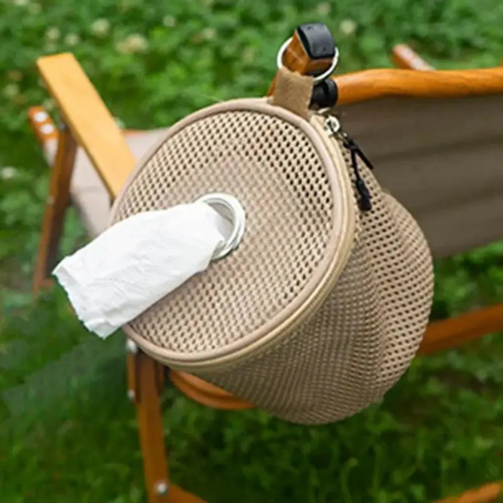 Outdoor Camping Tissue Case Roll Paper Storage Bag With Hook Portable Tissue Holder Tent Hanging Napkin Holder Camping Supplies - Checkouts UK