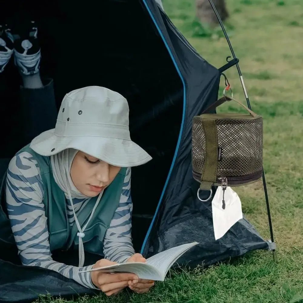 Outdoor Camping Tissue Case Roll Paper Storage Bag With Hook Portable Tissue Holder Tent Hanging Napkin Holder Camping Supplies - Checkouts UK