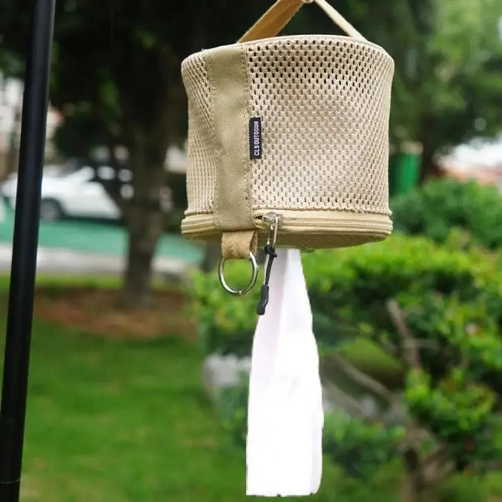 Outdoor Camping Tissue Case Roll Paper Storage Bag With Hook Portable Tissue Holder Tent Hanging Napkin Holder Camping Supplies - Checkouts UK