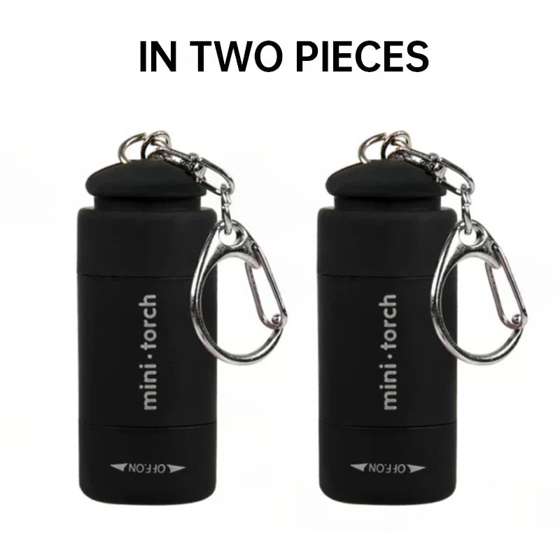 Outdoor Keychain Flashlight Rechargeable LED Mini Pocket Flashlight For Camping Hiking Emergencies - Checkouts UK
