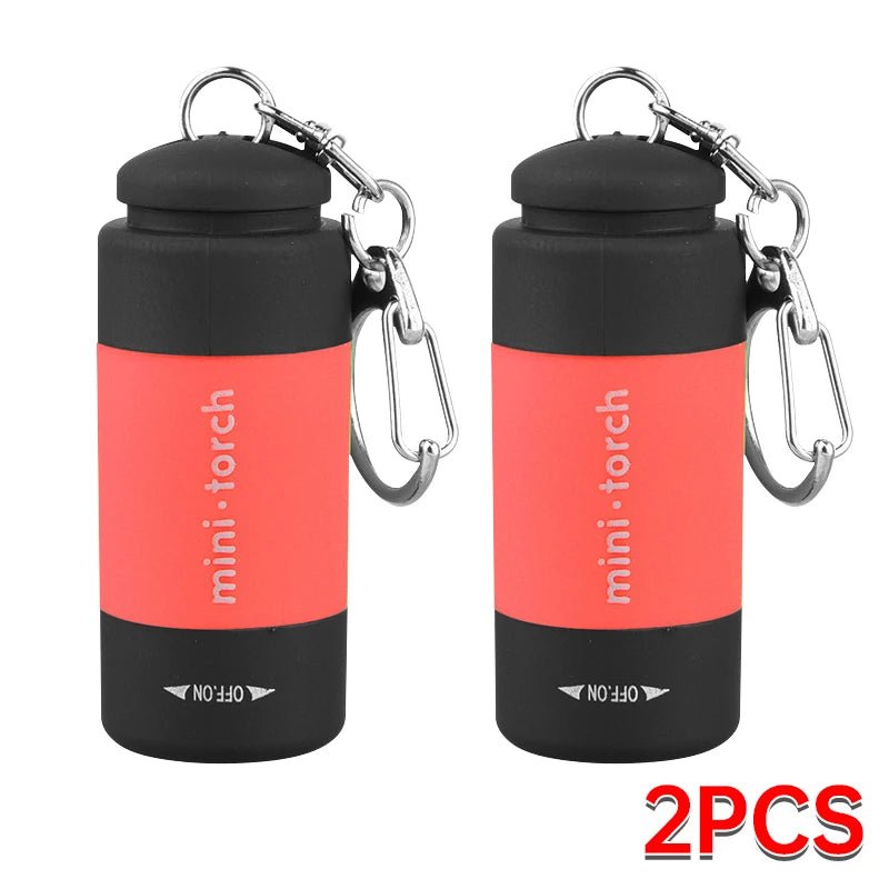 Outdoor Keychain Flashlight Rechargeable LED Mini Pocket Flashlight For Camping Hiking Emergencies - Checkouts UK
