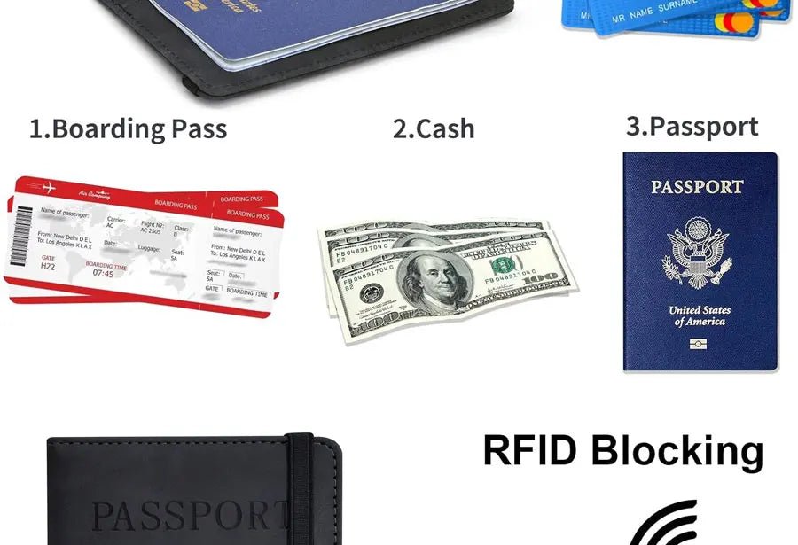 Passport Holder for Travel Essentials Passport Wallet Cover Case for Travel Accessories,Passport Book Holders for Women/Men - Checkouts UK