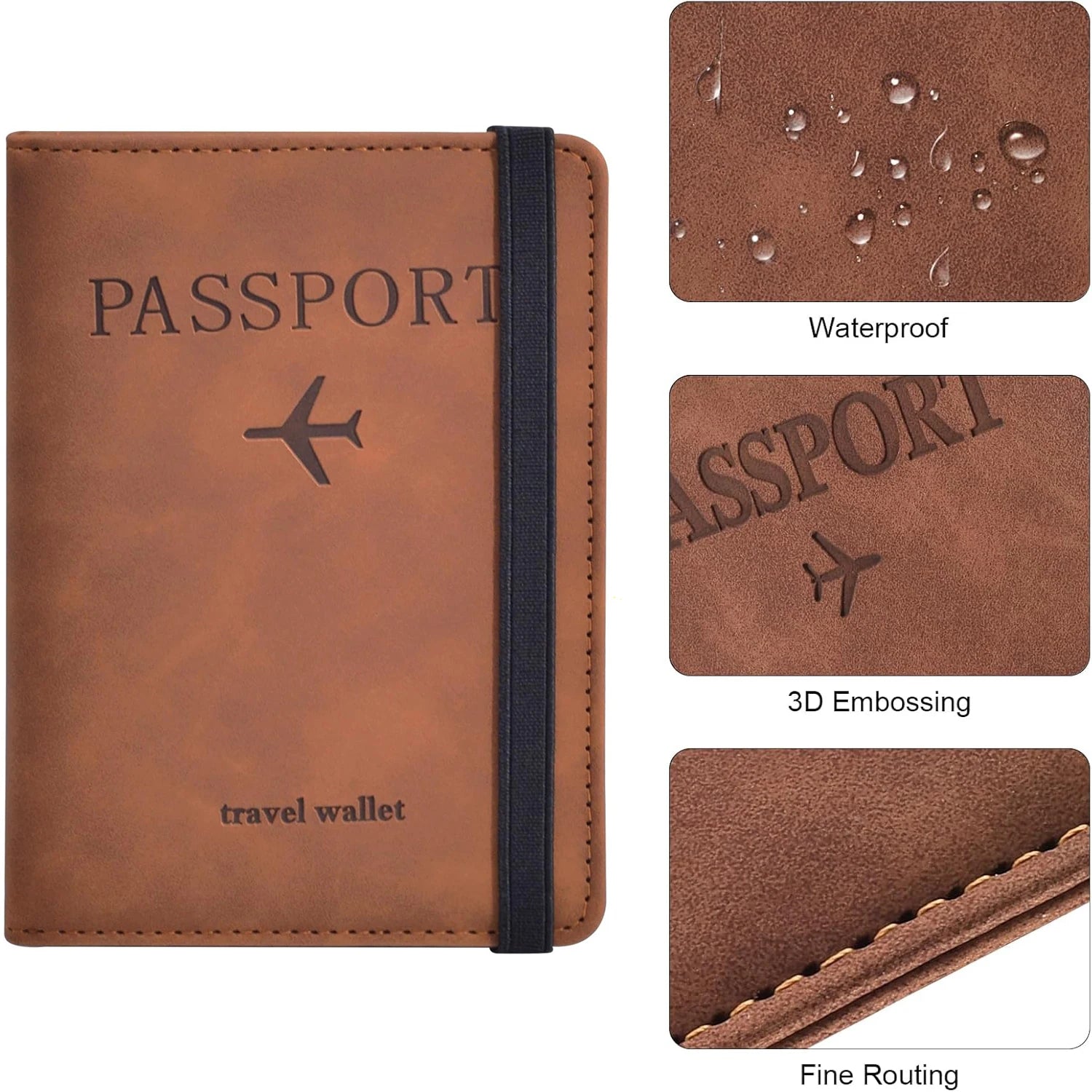 Passport Holder for Travel Essentials Passport Wallet Cover Case for Travel Accessories,Passport Book Holders for Women/Men - Checkouts UK