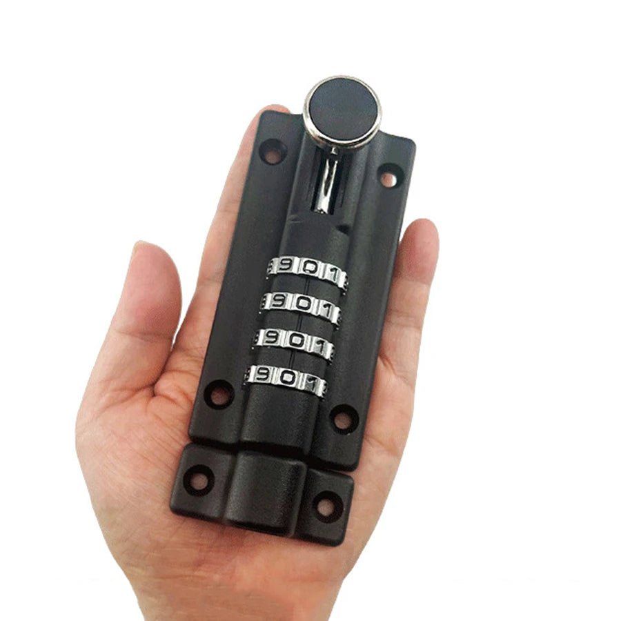 Password Lock Black Silver Bolt Metal Door Latch Anti - theft Safety Combination Digit Padlock Outdoor Home Wood Gate Hardware - Checkouts USA