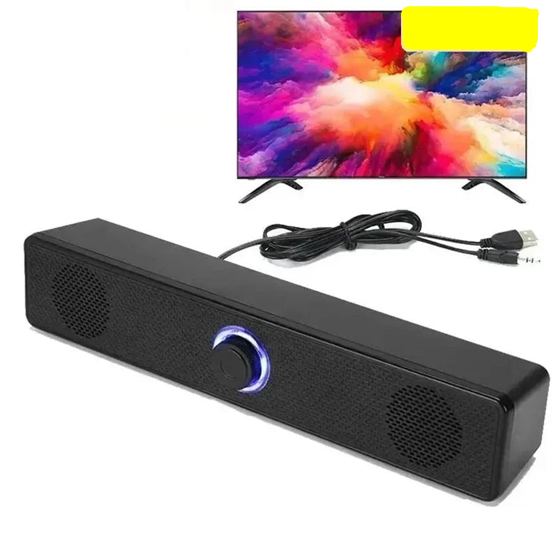 PC Soundbar Wired and Wireless Bluetooth Speaker USB Powered Soundbar for TV Pc Laptop Gaming Home Theater Surround Audio System - Checkouts UK