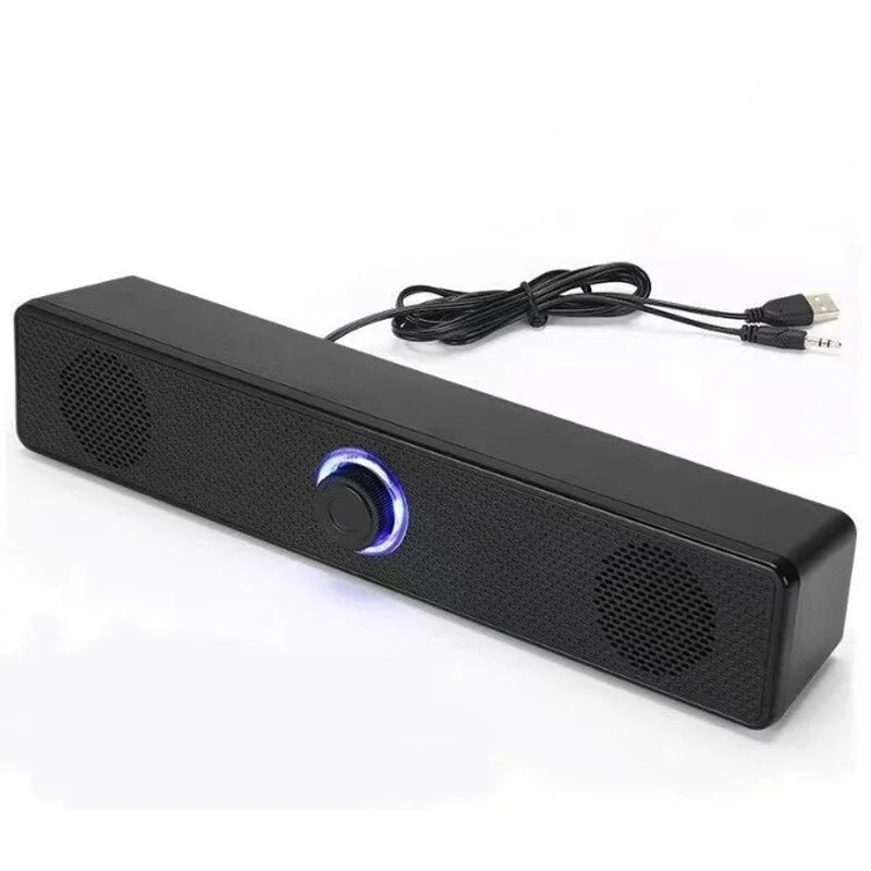 PC Soundbar Wired and Wireless Bluetooth Speaker USB Powered Soundbar for TV Pc Laptop Gaming Home Theater Surround Audio System - Checkouts UK