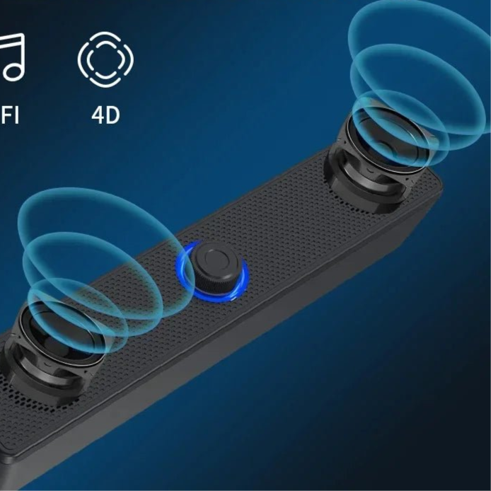 PC Soundbar Wired and Wireless Bluetooth Speaker USB Powered Soundbar for TV Pc Laptop Gaming Home Theater Surround Audio System - Checkouts UK