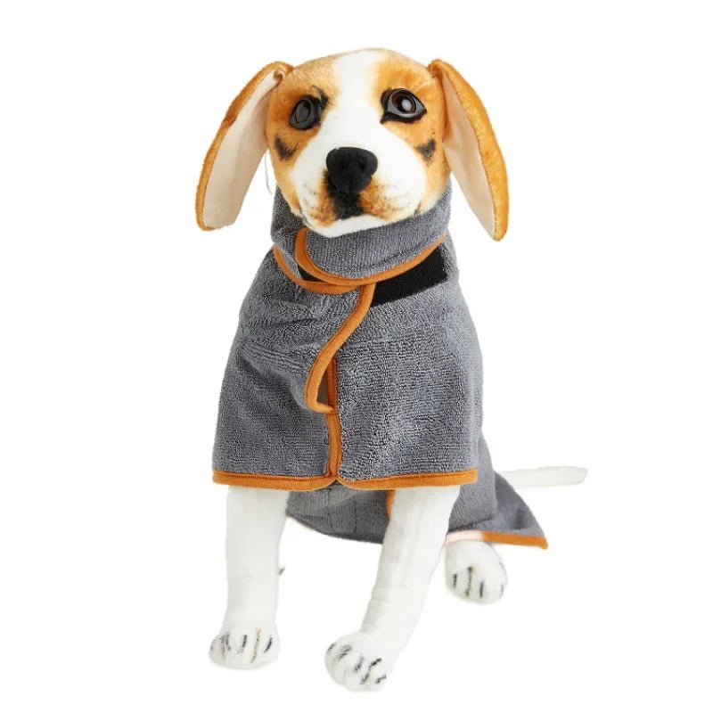 Pet Bathrobe Adjustable Absorbent Towel for Large Medium Small Dog Super Fast Drying Moisture Bath Robe - Checkouts UK