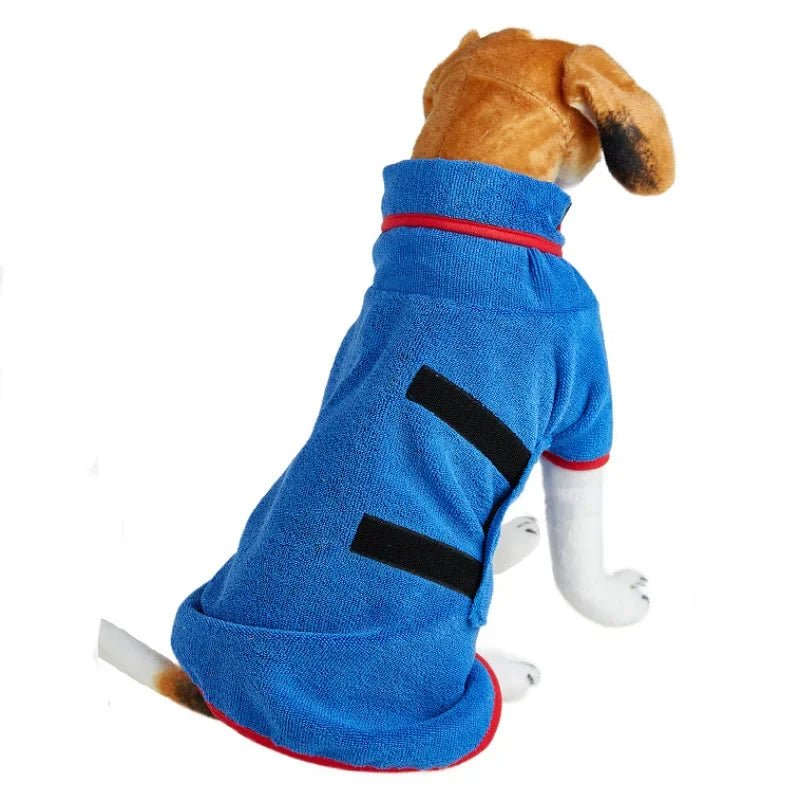 Pet Bathrobe Adjustable Absorbent Towel for Large Medium Small Dog Super Fast Drying Moisture Bath Robe - Checkouts UK