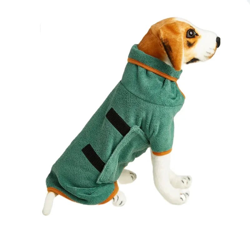 Pet Bathrobe Adjustable Absorbent Towel for Large Medium Small Dog Super Fast Drying Moisture Bath Robe - Checkouts UK