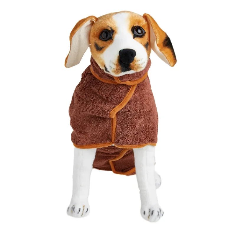 Pet Bathrobe Adjustable Absorbent Towel for Large Medium Small Dog Super Fast Drying Moisture Bath Robe - Checkouts UK
