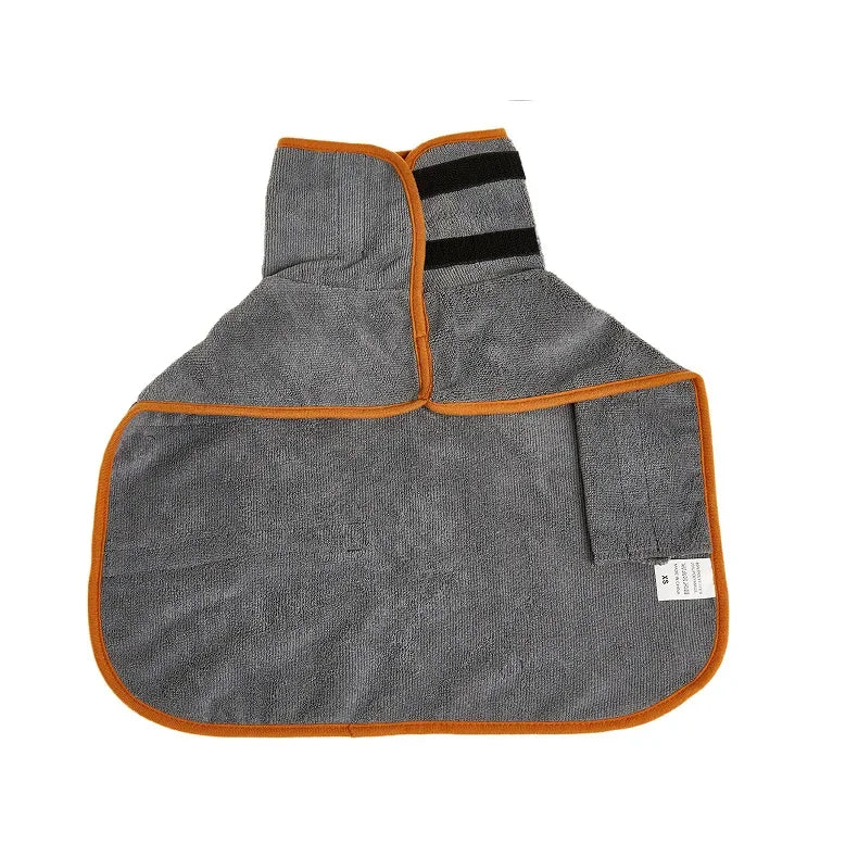 Pet Bathrobe Adjustable Absorbent Towel for Large Medium Small Dog Super Fast Drying Moisture Bath Robe - Checkouts UK