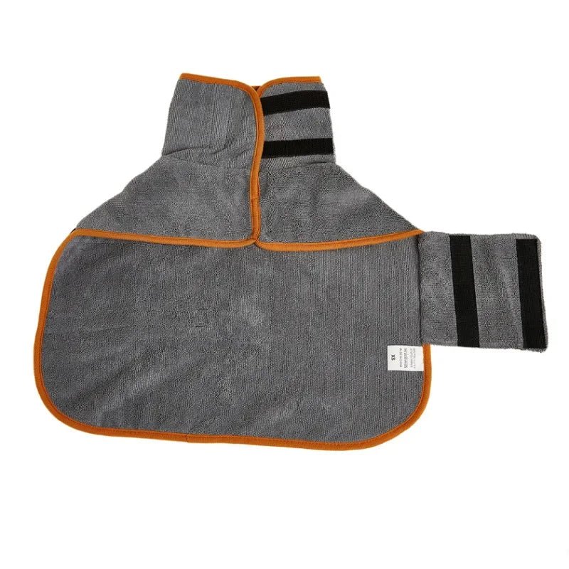 Pet Bathrobe Adjustable Absorbent Towel for Large Medium Small Dog Super Fast Drying Moisture Bath Robe - Checkouts UK