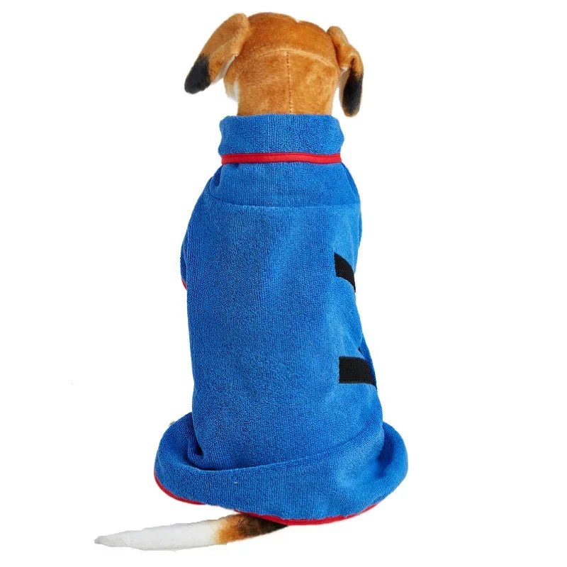 Pet Bathrobe Adjustable Absorbent Towel for Large Medium Small Dog Super Fast Drying Moisture Bath Robe - Checkouts UK