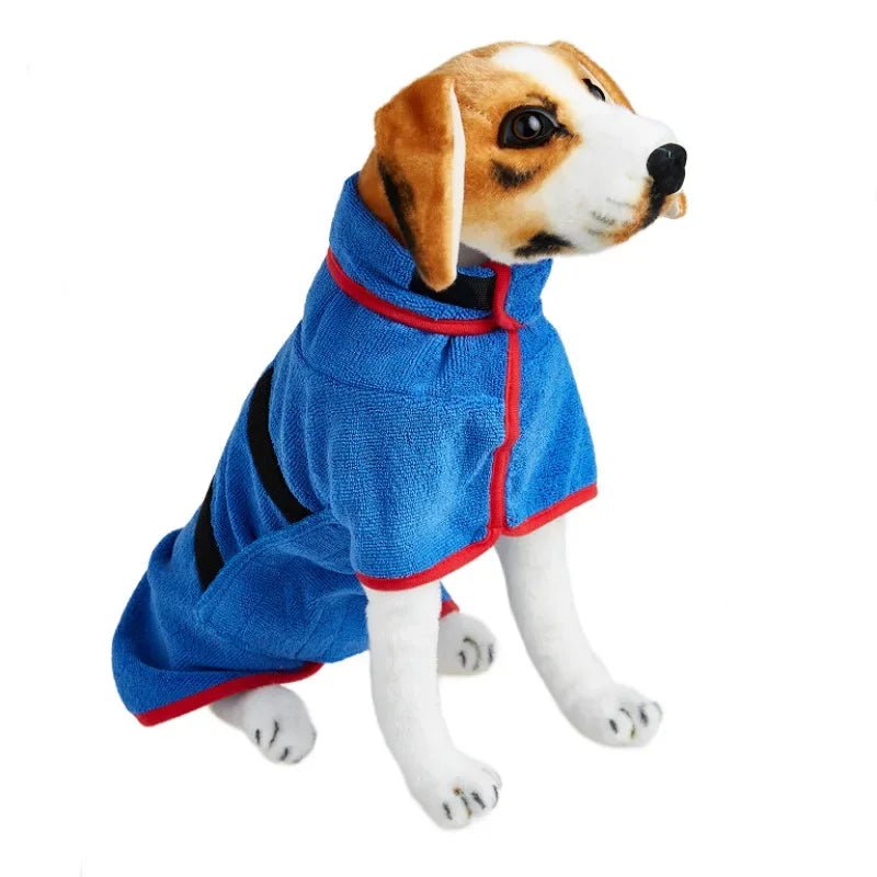 Pet Bathrobe Adjustable Absorbent Towel for Large Medium Small Dog Super Fast Drying Moisture Bath Robe - Checkouts UK