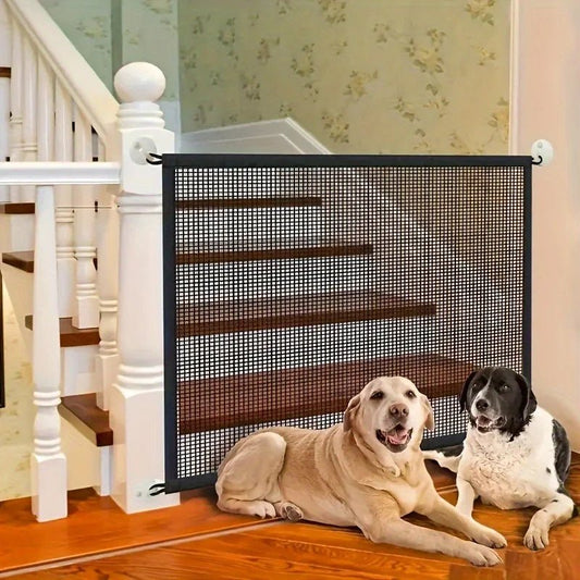 Pet Dog Barrier Fences with Hook Pet Isolated Network New Folding Breathable Mesh Stairs Gate Dog Safety Fence Pet Products - Checkouts UK